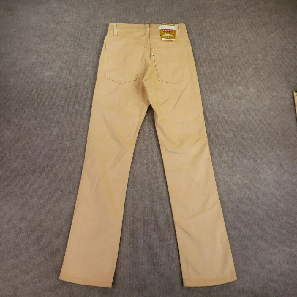 Vintage Levis 519 Corduroy Pants Mens 28x32 Orange Peach Straight Skinny 90s 80s